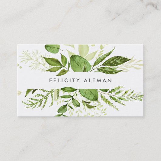 野生の草原 |グリーンウォーター植物学QRコード 名刺 (正面)