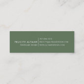 野生の草原 |グリーンウォーター・カラー植物学 スキニー名刺 (裏面)