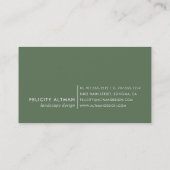 野生の草原 |グリーンウォーター・カラー植物学 名刺 (裏面)