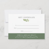 野生の草原 |グリーンボタニカルギフト券 (裏面)