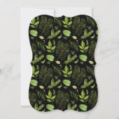 野生の草原 |グリーンボタニカルブライダルシャワー 招待状 (裏面)