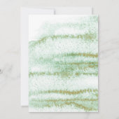 野生の草原 |グリーンボタニカルブライダルシャワー 招待状 (裏面)