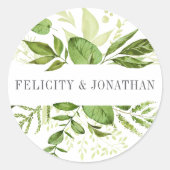 野生の草原 |グリーンボタニカル結婚ズ ラウンドシール (正面)