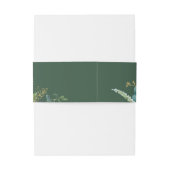 野生の草原 |グリーンボタニカル結婚ズ 招待状ベリーバンド (裏面例)