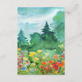 野生の草原 |サマーフォレスト結婚の詳細カード エンクロージャーカード (裏面)