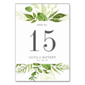 野生の草原 |テーブパーソナライズされたル番号カード テーブルナンバー (正面)