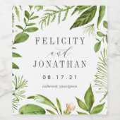 野生の草原 |パーソナライズされた結婚s ワインラベル (シングルラベル)