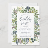 野生の草原 |ボタニカルバースデーパーティーの招待 招待状 (正面)