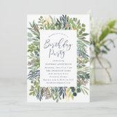 野生の草原 |ボタニカルバースデーパーティーの招待 招待状 (スタンド正面)