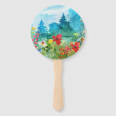 野生の草原 |ワイルドフラワ絵画ーズ結婚ズ ハンドファン (裏面)