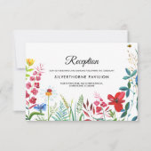 野生の草原 |夏の森のウェディングレセプションカード 招待状 (正面)