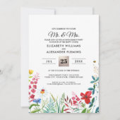 野生の草原 夏の森 結婚式 ご招待状 招待状 (正面)