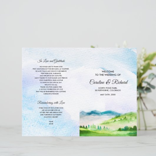 野生の草原 |春山結婚式 プログラム (スタンド正面)