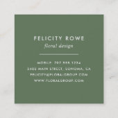 野生の草原 |植物体フレーム スクエア名刺 (裏面)