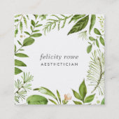 野生の草原 |植物体フレーム スクエア名刺 (正面)