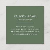 野生の草原 |植物学プリント スクエア名刺 (裏面)