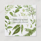 野生の草原 |植物学プリント スクエア名刺 (正面)