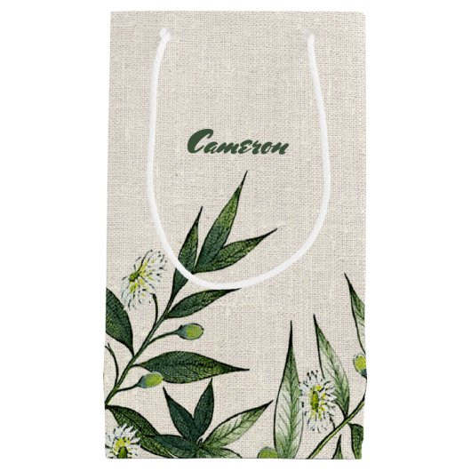 野生の草原 |植物学結婚の抱き枕 スモールペーパーバッグ (正面)