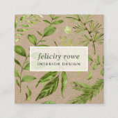 野生の草原 |植物性プリントクラフト スクエア名刺 (正面)