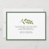 野生の草原 | 結婚のフォトフラットサンキューカード サンキューカード (裏面)