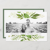 野生の草原 | 結婚のフォトフラットサンキューカード サンキューカード (正面/裏面)