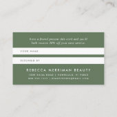 野生の草原 |繊細な緑の水彩植物学 紹介カード (裏面)