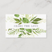 野生の草原 |繊細な緑の水彩植物学 紹介カード (正面)