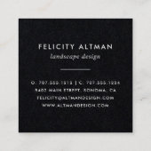 野生の草原 |黒植物学 スクエア名刺 (裏面)