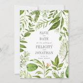 野生の草原 | Botanical Wedding Save the Date Card セーブザデート (正面)