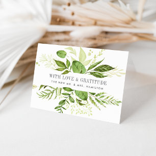 野生の草原   Water Color Botanicalありがとうございました サンキューカード