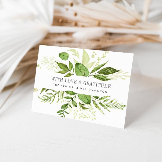 野生の草原 | Water Color Botanicalありがとうございました サンキューカード