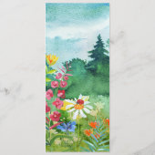 野生の草原 | Wildflowers Summer 結婚's Menu Card メニュー (裏面)