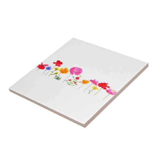 野生の草花 タイル (側面)