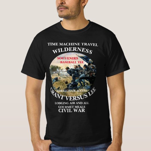 野生の荒野の時空旅行バトル Tシャツ (正面)