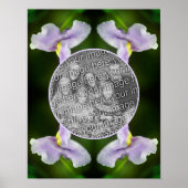 野生の蘭の花のフレーム独自の写真を追加 ポスター (正面)