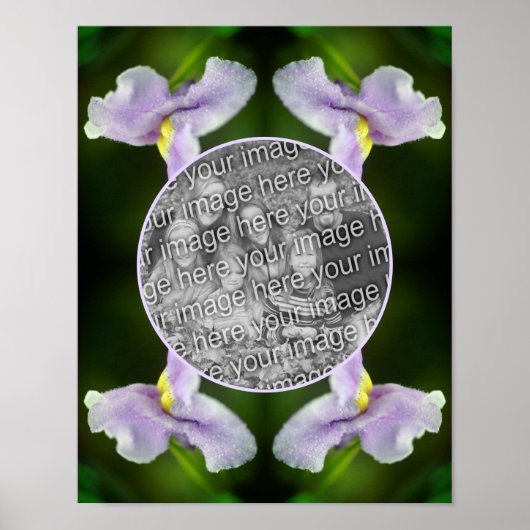 野生の蘭の花のフレーム独自の写真を追加 ポスター (正面)