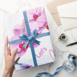 野生の蘭の花の誕生日/大 ラッピングペーパー