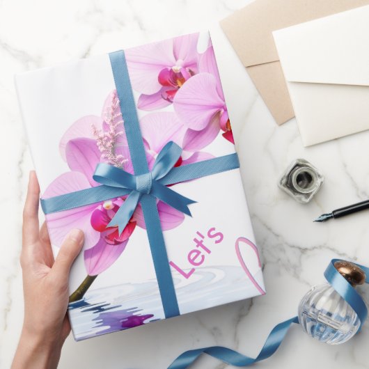 野生の蘭の花の誕生日/大 ラッピングペーパー (ギフト)