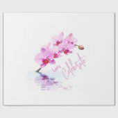 野生の蘭の花の誕生日/大 ラッピングペーパー (フラット)