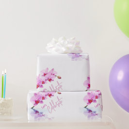 野生の蘭の花の誕生日/小 ラッピングペーパー