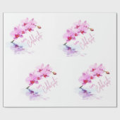 野生の蘭の花の誕生日/小 ラッピングペーパー (フラット)