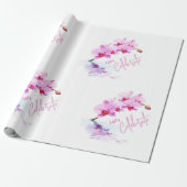 野生の蘭の花の誕生日/小 ラッピングペーパー (アンロールド)