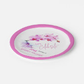 野生の蘭の花50誕生日 ペーパープレート (アングル)