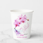 野生の蘭の花50誕生日 紙コップ (裏面)