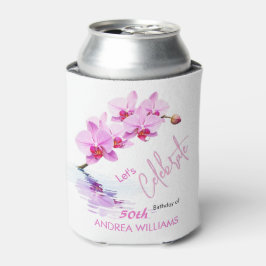 野生の蘭の花50誕生日 缶クーラー