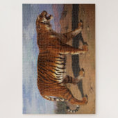 野生の虎が獲物をストーカーする(Rosa Bonheur) ジグソーパズル (縦)