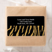 野生の虎の毛皮のパターン ラベル (インサイチュ)