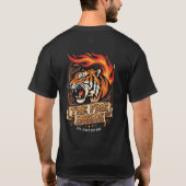 野生の虎の炎 内なる激しい力 Tシャツ (裏面)