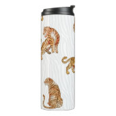 野生の虎:水彩動物のパターン。 タンブラー (回転左)