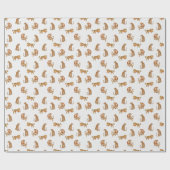 野生の虎:水彩動物のパターン。 ラッピングペーパー (フラット)